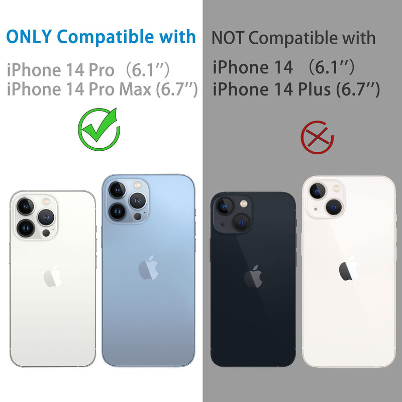 Hsefo for iPhone 14 Pro & iPhone 14 Pro Max Camera Lens Protector, Bling Lens Cover 3D Rhinestone Diamond 9H Tempered Glass Camera Cover Anti Scratch Shockproof Metal Lens Screen Full Protective Cover, Colorful Multi-coloured