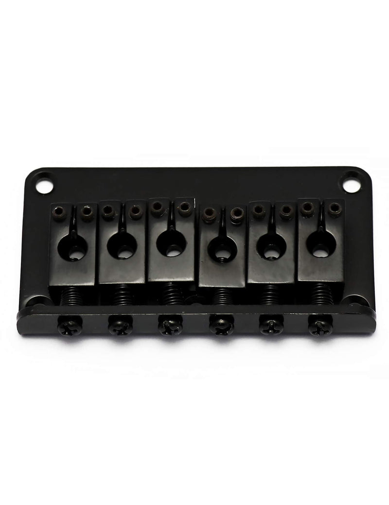 Metallor Guitar Bridge Saddles for Hardtail Strat Tele Electric Guitar Parts Replacement Black.
