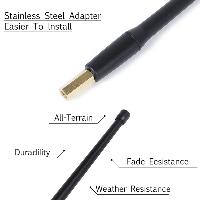 CheroCar FM/AM Radio Antenna Compatible for Chevy Silverado GMC Sierra, 7.48 inches, Internal Copper Coil, FM/AM Reception, Exterior Accessories, Black-C…… C