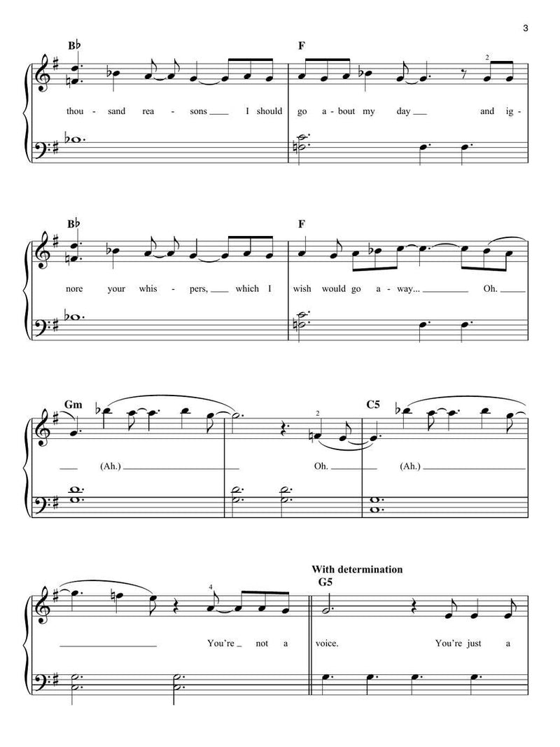 Into the Unknown (from Frozen II) - Easy Piano Sheet Music