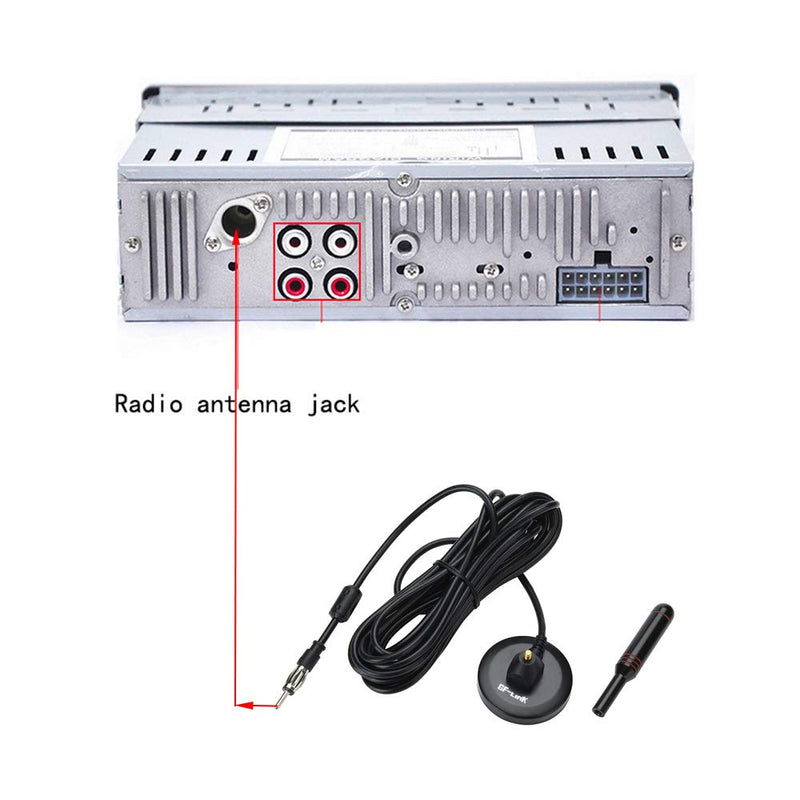 Car Magnet Antenna Universal Magnetic Am Fm Antenna for Radio Car Home 16ft Long 75Ohm with Magnetic Base Antenna
