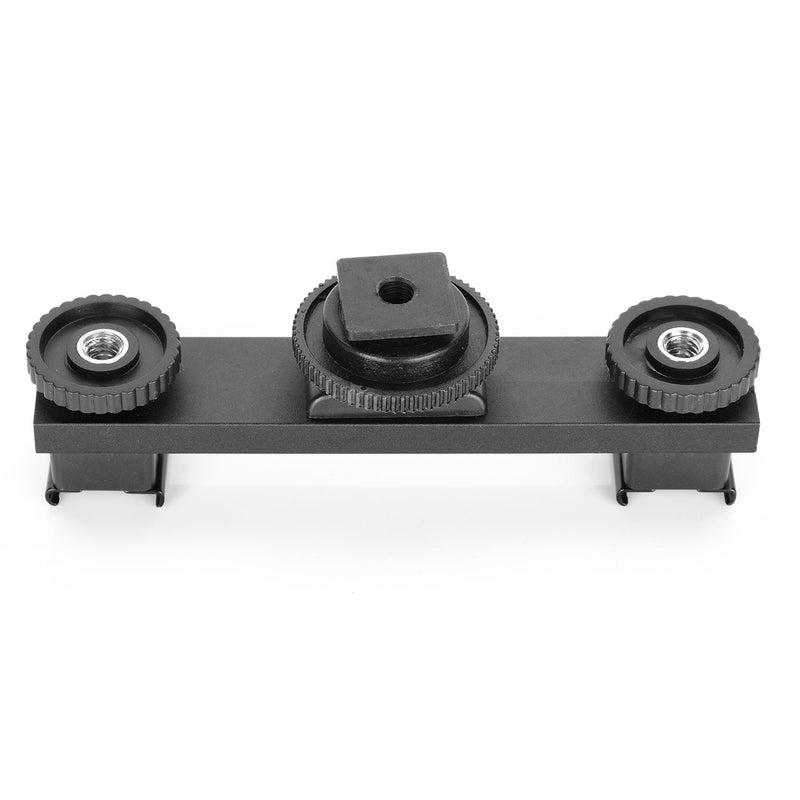 Cold Shoe Extension Bracket Dual Camera Mount, ChromLives Straight Bar Mount Dual Flash Bracket Compatible with Nikon Canon Sony Olympus DSLR Camera Camcorder DV Flash