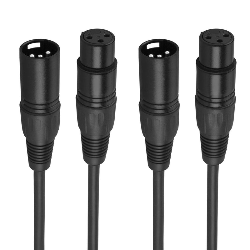 [AUSTRALIA] - TraderPlus 2 Pack 3 ft XLR Male to Female Microphone Cable 