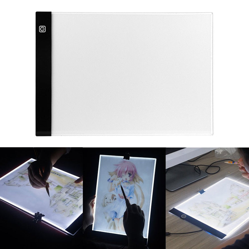 A4 Tracing Light Board, Protable Copy Board Drawing Sketching Stenciling Light Pad for Kids Artists with Cable