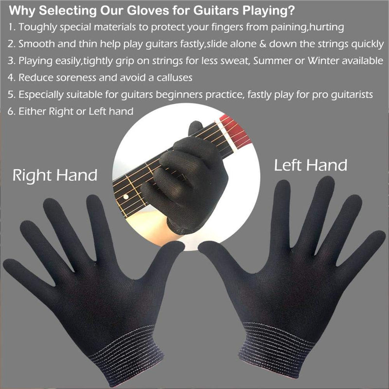 RS Glove for Electric Guitar Beginner Train Note Sticker and 1st/2nd String 9-11