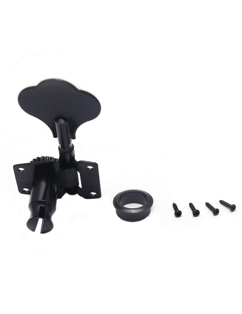 [AUSTRALIA] - Metallor Vintage Open Gear Machine Heads Tuners Tuning Pegs 4 In Line Right Hand Guitar Parts replacement for P Bass J Bass Black 4PCS 4R-Black 