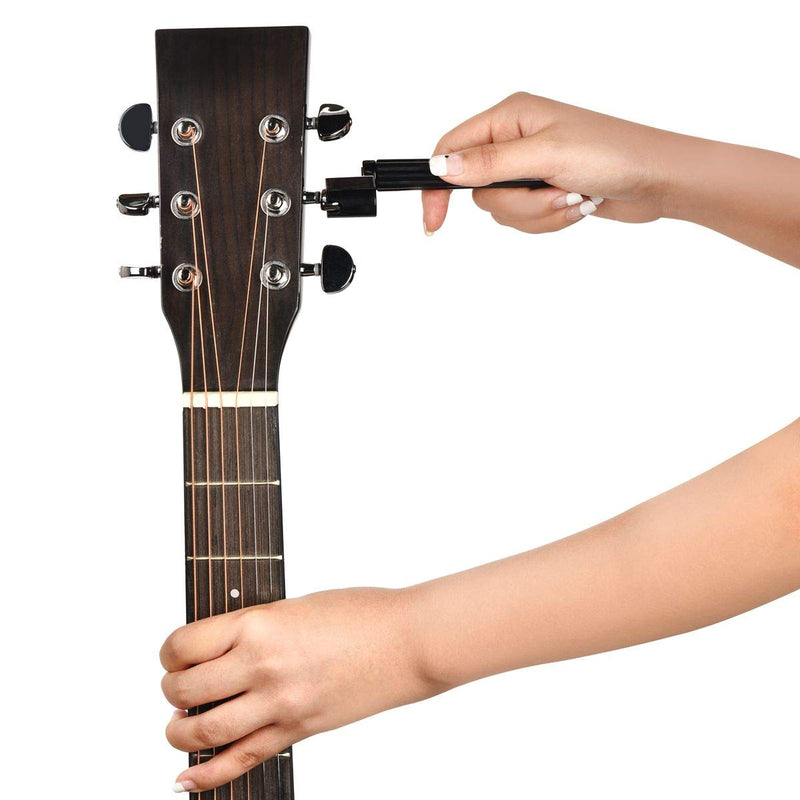 LongJoy Capo with Wood Finish Suit Ukelele, Acoustic, Electric and Bass Guitar (Tuner and capo with pin puller) Tuner and capo with pin puller