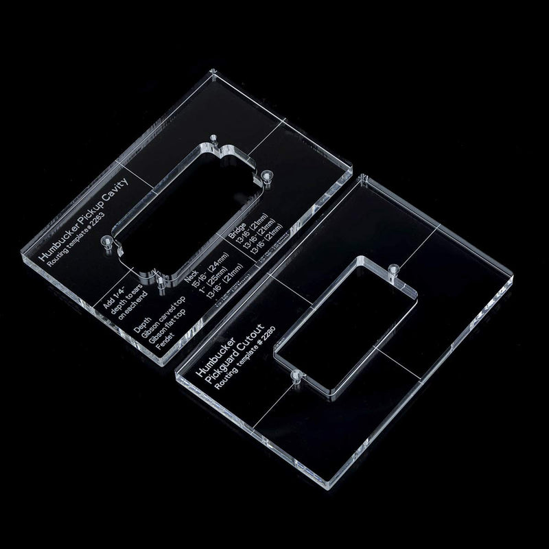 Musiclily Pro CNC Accurate Acrylic Humbucker Pickup Routing Templates Set for Electric Guitar Body and Pickguard