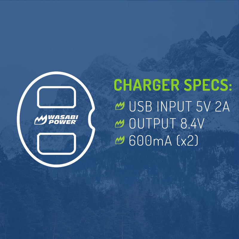 Wasabi Power Battery Charger for Sony NP-FZ100, BC-QZ1 and Sony FX3, a1, a9, a9 II, a7C, a7R III, a7R IV, a7S III, a7 III, a7 IV, a6600