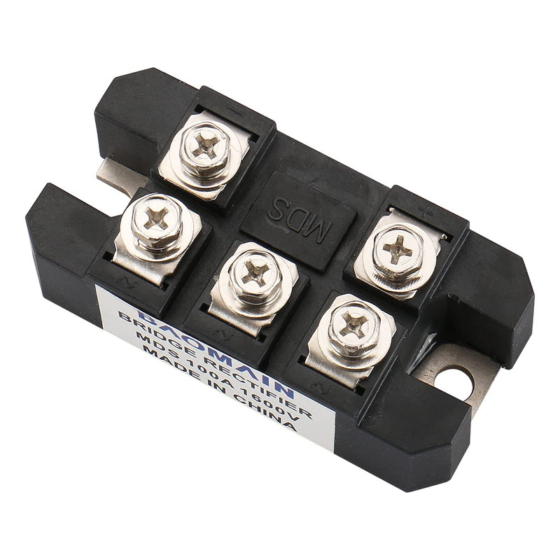 Baomain Bridge Rectifier MDS-100A 100A 1600V 3 Phase Diode Module 5 Terminals