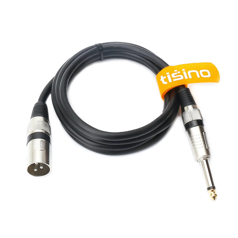 [AUSTRALIA] - DISINO Unbalanced 6.35mm(1/4 inch) TS Mono to XLR Male Cable Gold Plated Quarter inch to Male XLR Microphone Cable Interconnect Cable - 5 Feet/1.5 Meters 