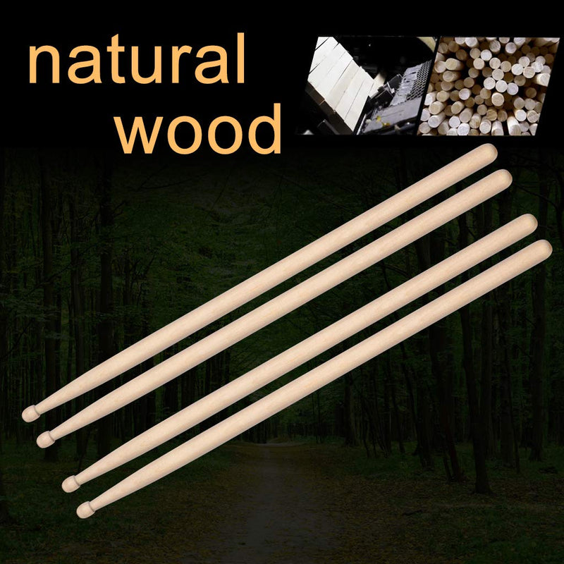 MOREYES 5A Drum Sticks Wood Tip Drumstick (Maple 2Pairs)