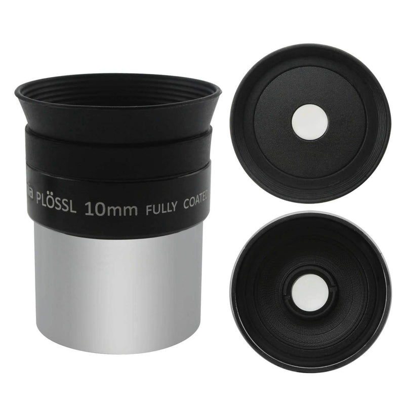 Astromania 1.25" 10mm Plossl Telescope Eyepiece - 4-Element Plossl Design - Threaded for Standard 1.25inch Astronomy Filters