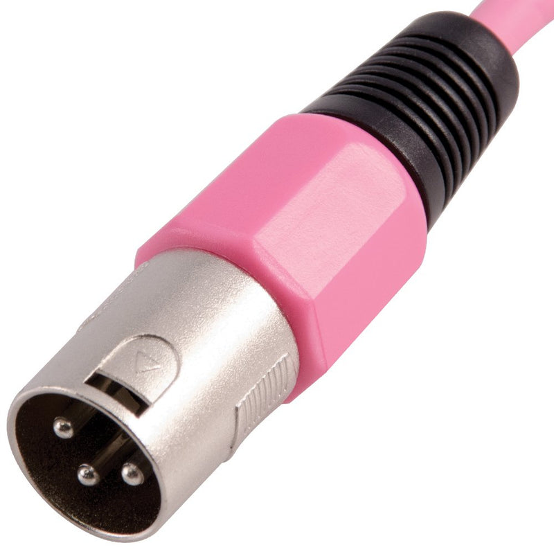 [AUSTRALIA] - Grindhouse Speakers - LEXLR-3Pink - 3 Foot Pink XLR Patch Cable - 3 Foot Microphone Cable Mic Cord 