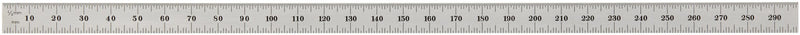 Starrett C330-300 Full Flexible Steel Rule With Millimeter Graduations, 300mm Length, 12.7mm Width, 0.4mm Thickness