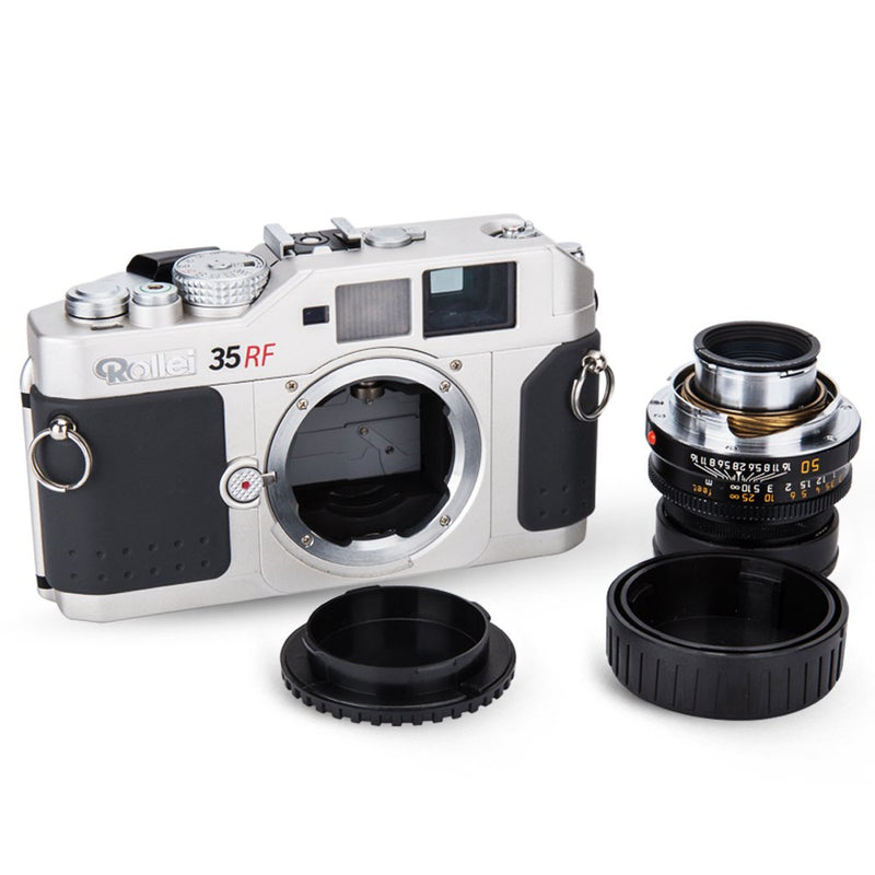 2 Pack JJC Body Cap and Rear Lens Cap Cover Kit for Leica M Mount Cameras and Leica M Mount Lenses