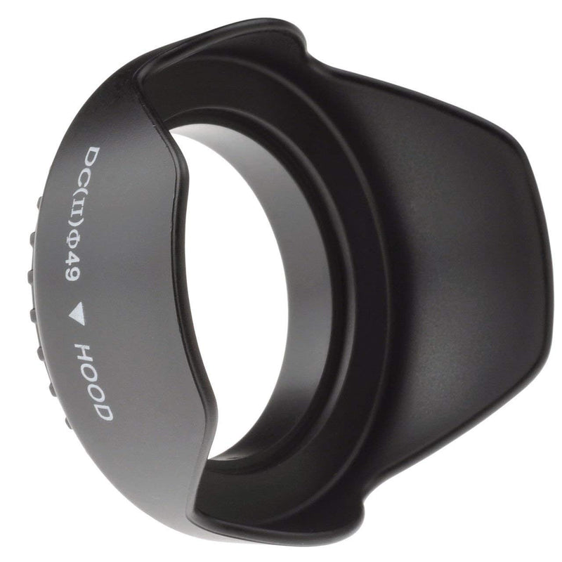 Lens Hood Tulip Flower (49mm) for Canon M50 M100 M6 with EF-M 15-45mm is STM/Sony RX1R with SEL 18-55mm E 55-210mm Lens