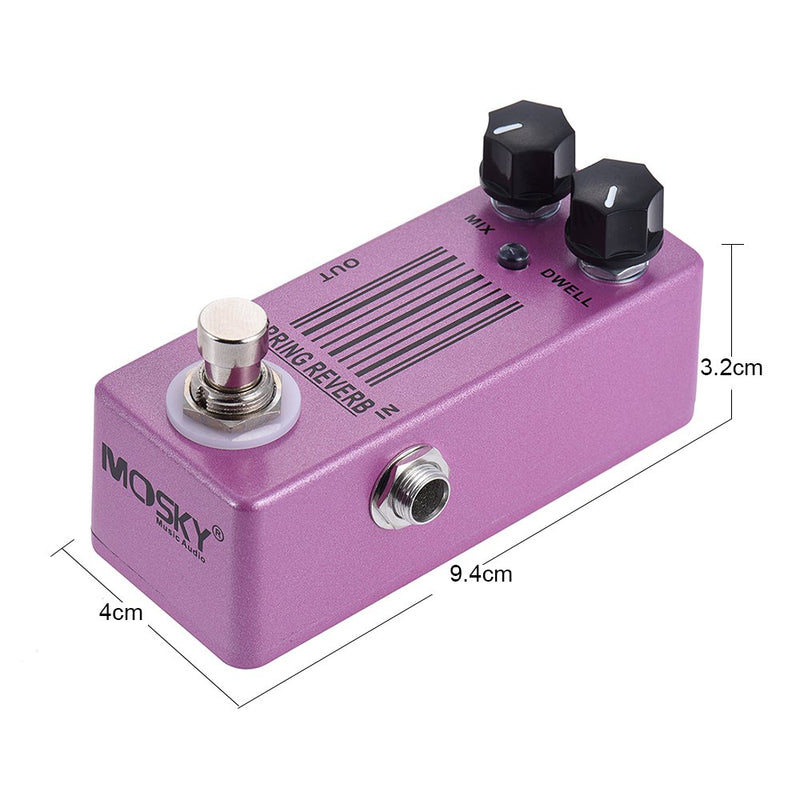 [AUSTRALIA] - ammoon MOSKY MP-51 Spring Reverb Mini Single Guitar Effect Pedal True Bypass 