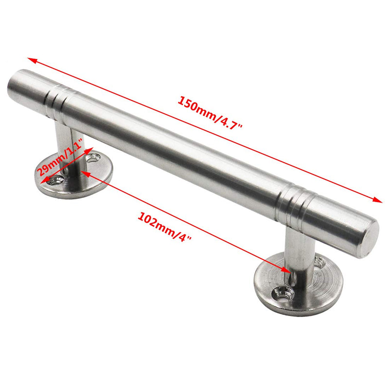 Rannb Sliding Barn Door Handle Stainless Steel Heavy Duty Solid Pull Handle - 4"/102mm Hole to Hole Distance Medium