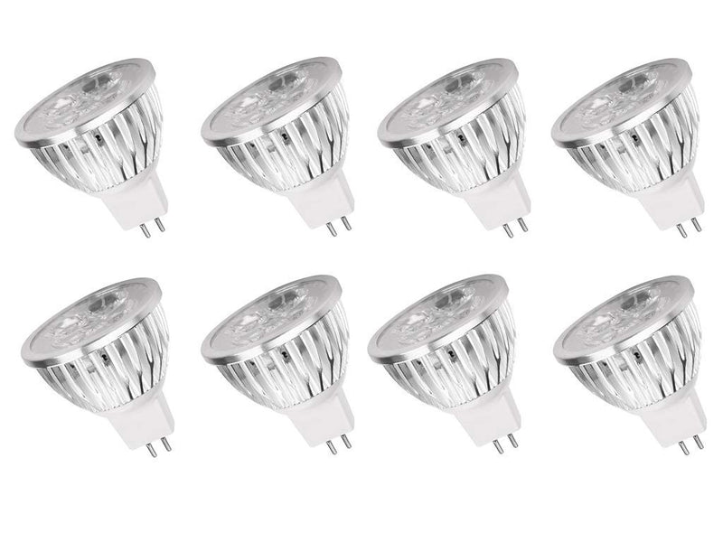 MR16 LED Bulbs 4Watt MR16 GU5.3 Base 12V 4W LED Spotlight Bulb for Landscape Lighting,Equivalent to 50 Watt Halogen,Cool White,Pack of 8