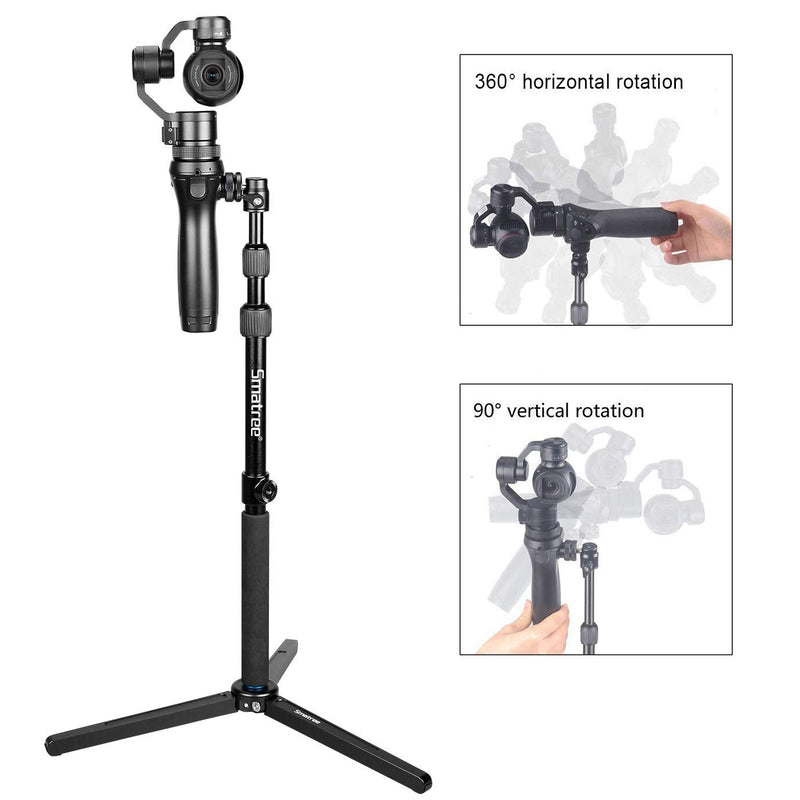 Smatree Selfie Stick Monopod with Tripod Compatible for DJI OM 4, DJI OSMO, OSMO Mobile 3, OSMO Mobile, OSMO Pro/Raw, Telescope Pole with Adapter for DJI Phone Clip Holder