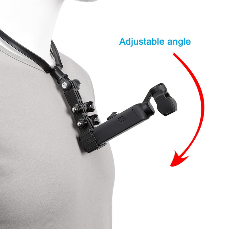 Neck Mount Holder Compatible with DJI Pocket 2 and DJI Osmo Pocket 1, with Frame Extension Arm POV Chest Holder Acceeories for First-View Shooting