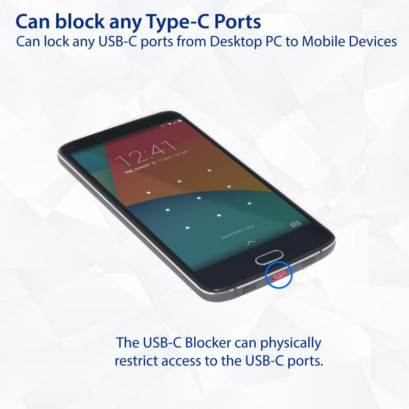 Syba 4 Piece USB-C Type-C Port Blocker with Removal Tool SY-ACC20222