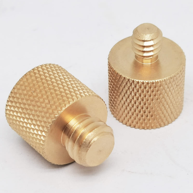 Brass Camera Screw Adapter 1/4" Male to 3/8" Female and 3/8" Male to 1/4" Female Screw Adapter for DSLR Camera/Tripod(2pcs/Each Type) LS082 + LS0823