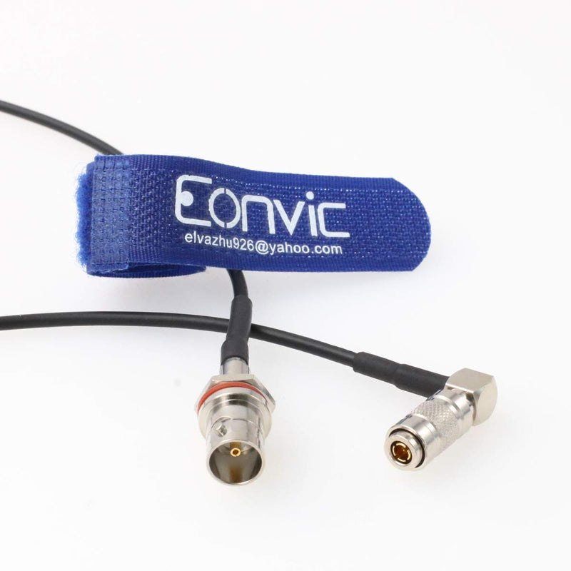 Eonvic HD SDI Coaxial Video Cable 75ohm RG174 BNC Female to DIN 1.0/2.3 Right Angle RF Cable for Blackmagic HyperDeck Shuttle right angle DIN-female BNC 6 inch/15cm