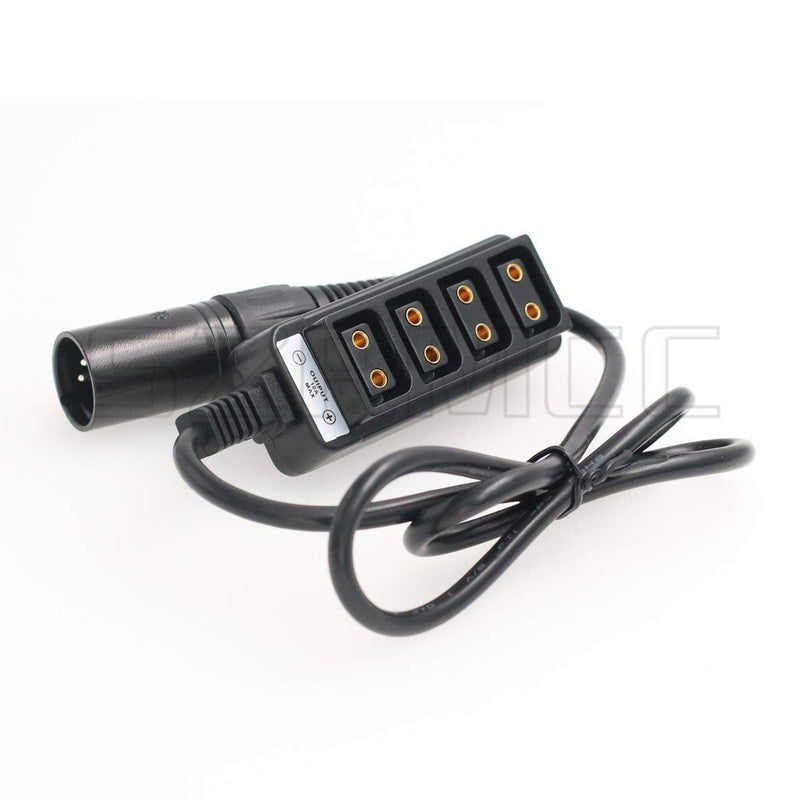 SZRMCC Anton-Bauer Battery 4 Pin XLR to 4 Port D tap P Tap Splitter Cable for ARRI RED/TVLOGIC Camera