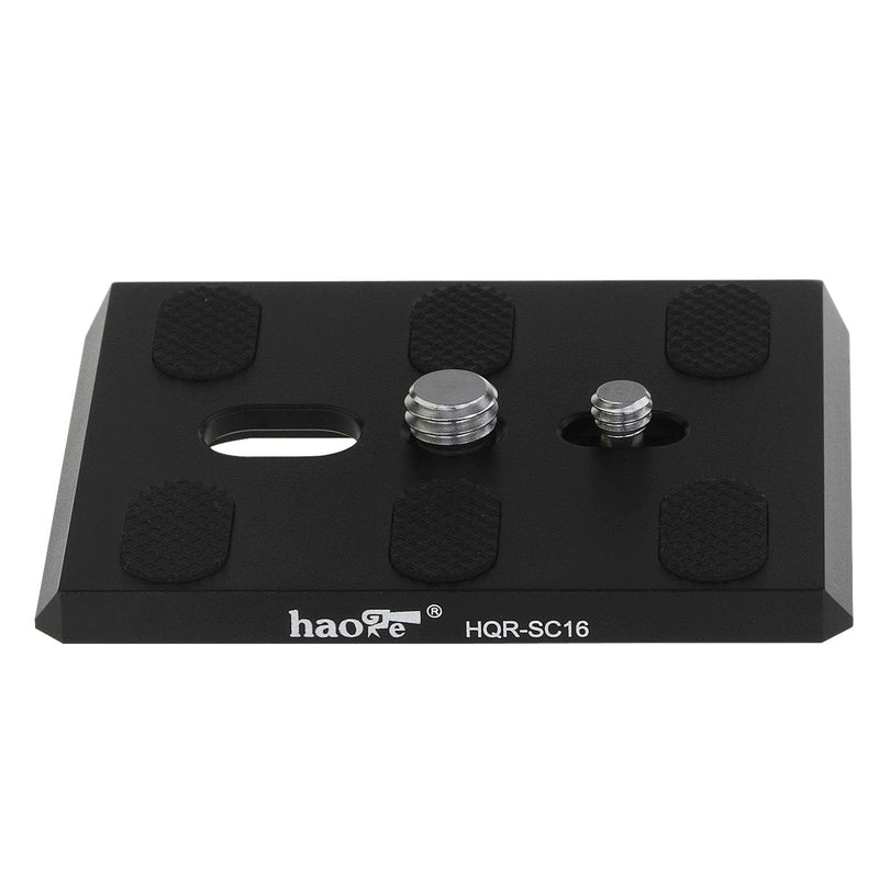 Haoge HQR-SC16 Camera QR Quick Release Plate for Sachtler DV 12, DV 15, Caddy, Video 18/20, Panorama Plus, Horizon Plus, Video 25 Plus, Video 18 Dutch Tripod Fluid Head Replace Touch & Go Plate 16