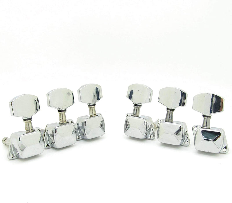 Chrome 3R3L Semiclosed Tuning Pegs Machine Heads for Acoustic Guitar