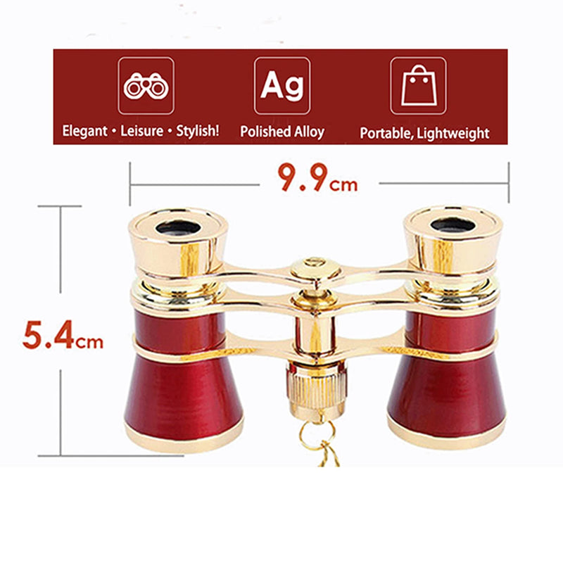 [AUSTRALIA] - Yourelexit® Opera Glasses Binoculars 3X25 Lorgnette Theater Glasses Optical BK9 Mini Compact Lightweight Built-in Foldable Adjustable Handle Vintage for Adults Kids Women in Musical Concert Cinema 
