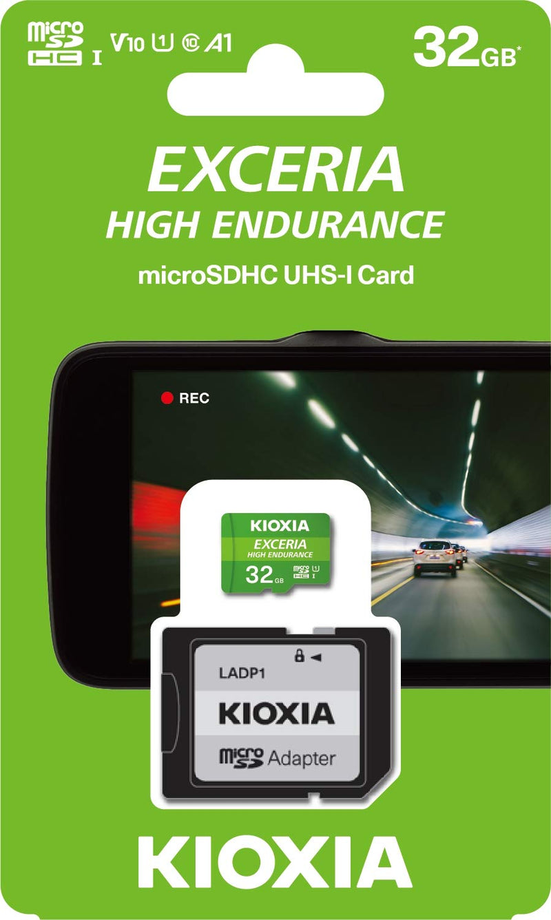 Kioxia 32GB microSD Exceria High Endurance Flash Memory Card U1 V30 C10 A1 Read 100MB/s Write 30MB/s LMHE1G032GG2