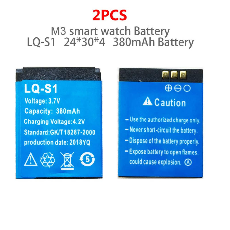 2 pcs M3 Smart Watch Battery LQ - S1 Smart Phone Watch Battery is Enough Large Capacity Battery LQ - S1