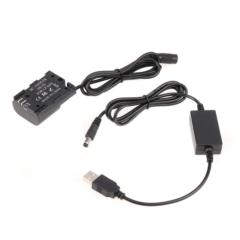 [AUSTRALIA] - Foto4easy LP-E6 DC Coupler Dummy Battery with 5V 2A USB Cable for Canon EOS 5D 5DS 6D 7D 70D 80D 5D Mark II 7D Mark II EOS R DSLR Cameras 