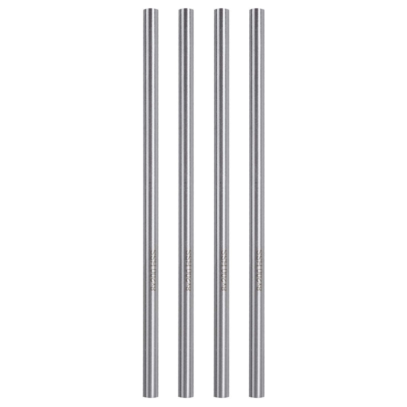 TOPPROS Pack of 4 Round Steel Rod, Diameter 8mm HSS Lathe Bar Stock Tool 200mm /7.9 inch Long, for Shaft Gear Drill Lathes Boring Machine Turning Miniature Axle, Clindrical Pin Tool