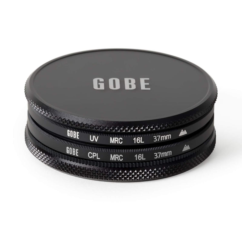 Gobe 37mm UV + Circular Polarizing (CPL) Lens Filter Kit (2Peak)