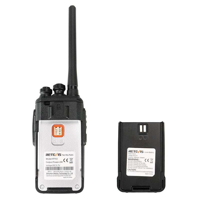 Retevis RT53 Digital Two Way Radios Long Range, Dual Time Slot 1024 CH 1800mAh Battery Rechargeable Digital/Analog Walkie Talkie Emergency VOX DMR Radios (1 Pack)