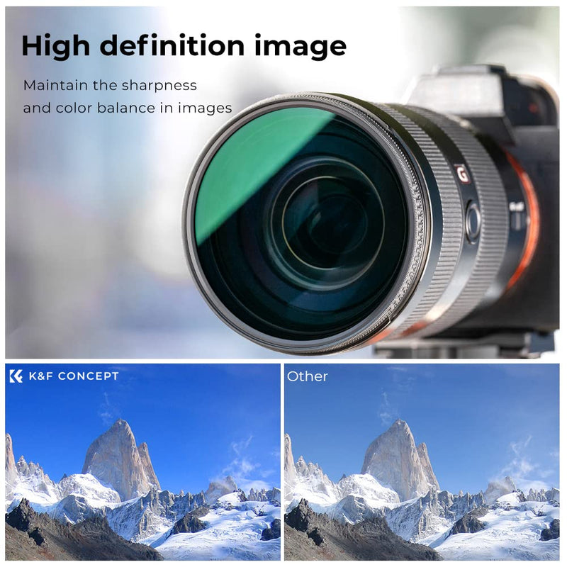 [AUSTRALIA] - 52mm Circular Polarizers Filter, K&F Concept Waterproof Circular Polarizing Filter with 24 Multi-Layer Coatings CPL Filter for 52mm Camera Lens 
