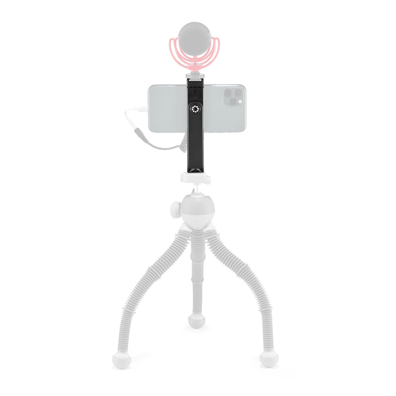 JOBY GripTight 360 Phone Mount, Compact and Durable Smartphone Mount with 1/4-20” Thread and Double Accessory Shoe Mount, Suitable for Smartphone from 6.7 to 8.8 cm, Black 360 Phone Mount- Clamp