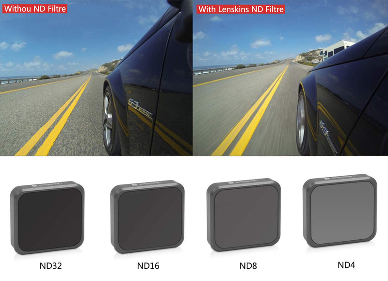 LENSKINS MRC ND4 Filter for Gopro Hero 5 Black, Hero 6 Black, Hero 7 Black, AGC Optics Glass, 18-Layer Multi-Resistant Coating Neutral Density Filter, Snug Fit GoPro Lens Filter with Lens Cloth