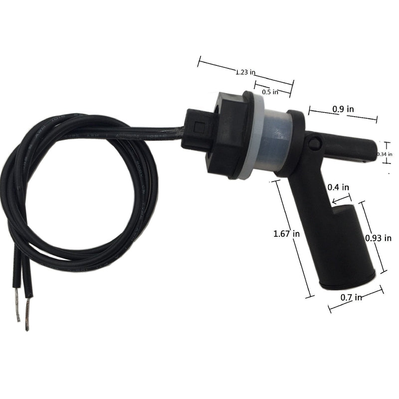 Anndason 6 Pieces Black Water Level Sensor Aquarium Tank Side Mounted Horizontal Liquid Float Switch
