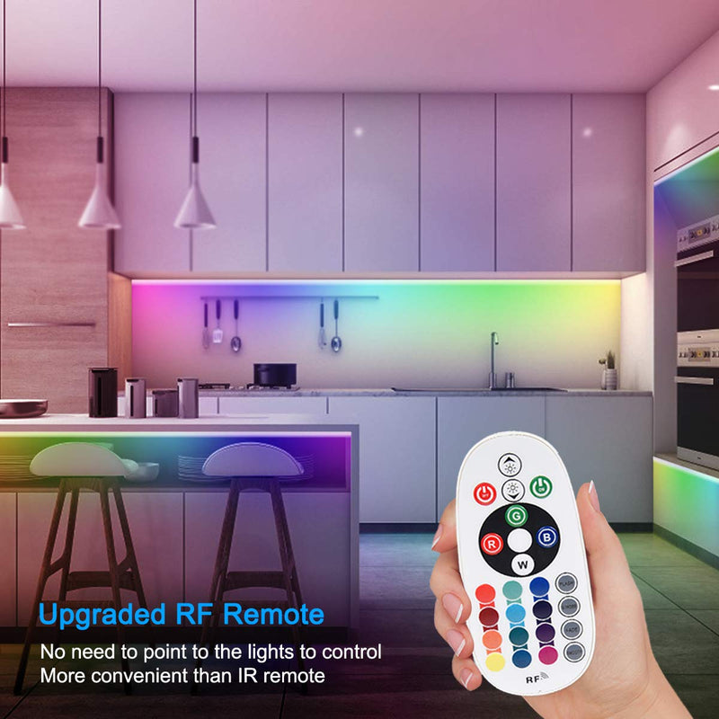 [AUSTRALIA] - 20ft Sound Reactive LED Strip Lights, Remote & App Bluetooth Controlled Music Sync RGB LED Light Strip, Smart Lighting for Bedroom, Room, TV, Party, Gaming with Bright 5050 LED, Cuttable, Waterproof 