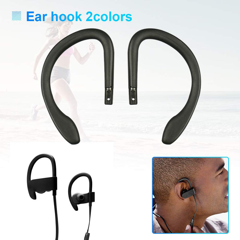 [AUSTRALIA] - SYWAN Wireless in-Ear Headphone Ear Hooks Loop Clip Replacement for Pow-erBeats 3 (Black) Black 