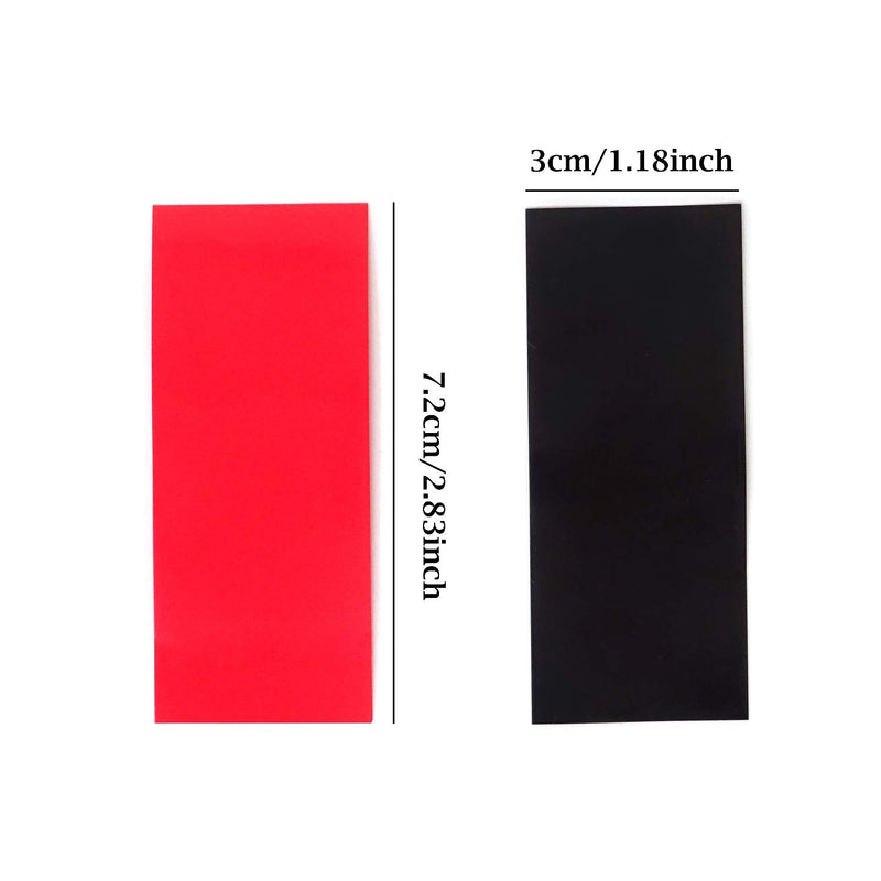 Honbay 200PCS 10 Colors 30x72mm Battery Shrink Film Colorful Battery Wraps PVC Heat Shrink Tubing Tube for 18650 Battery