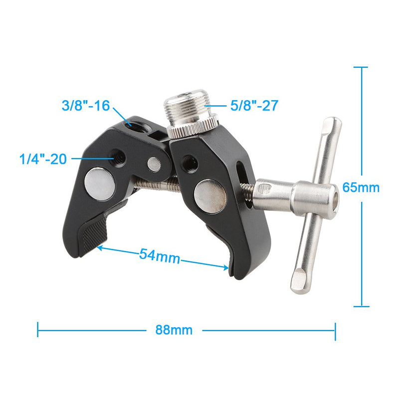 CAMVATE Crab clamp with 5/8"-27 thread for microphones