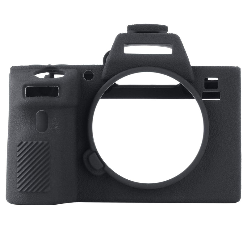 Easy Hood Camera Case for Sony Alpha a7III a7 III a7R III a7RIII ILCE-7RM3 a73 a7R3 a7R Mark III Soft Silicone Rubber Protective Body Housing Case Skin Camera Protector Cover (Black) Black