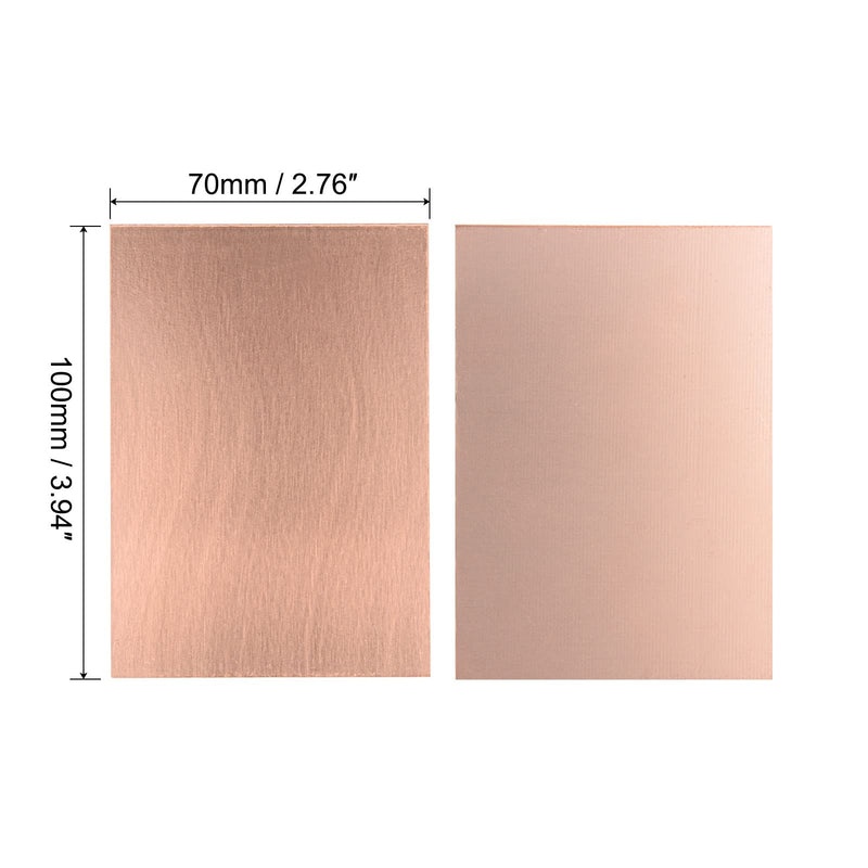 MECCANIXITY Copper Clad Boards FR4 Prototyping PCB Circuit Board 100mm x 70mm for Circuits Projects, 2 Values (15pcs Single-Sided/5pcs Double-Sided)