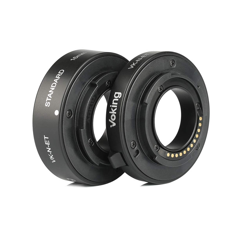 Voking VK-N-ET 10mm+16mm Auto Focus Macro Extension Tube Adapter Ring Kit for Nikon Mirrorless 1 Mount Cameras J1 J2 J3 V1 V2 V3